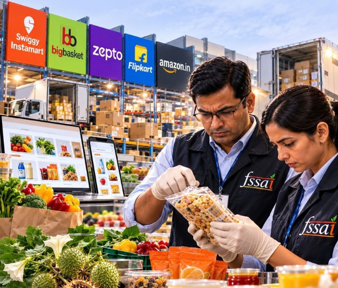 FSSAI action on Amazon Zepto and Swiggy Instamart